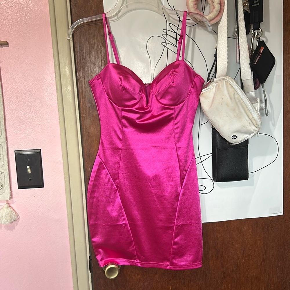 Windsor Hot Pink Homecoming Mini Dress
